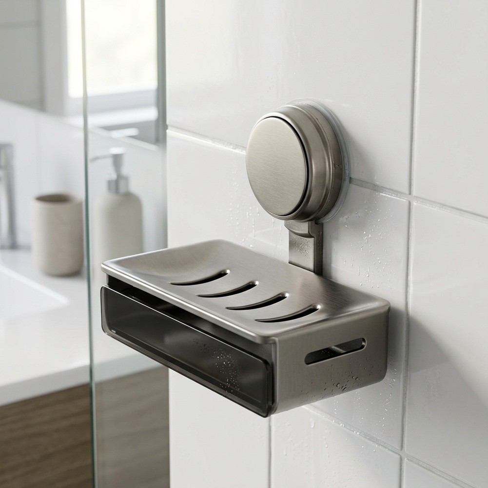 Soap Dish Draining - Wall Mounted Soap Dish for Bathroom