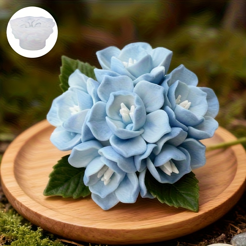 Soap Making Bar - 1 Hydrangea Candle Silicone Mold，Suitable for