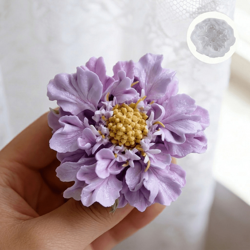 Soap Making Bar - 1 Dreamy Blue Potted Flower Silicone