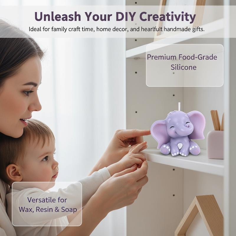 Cute 3D Elephant Silicone Cand - огляд і ціна Soap Making Bar