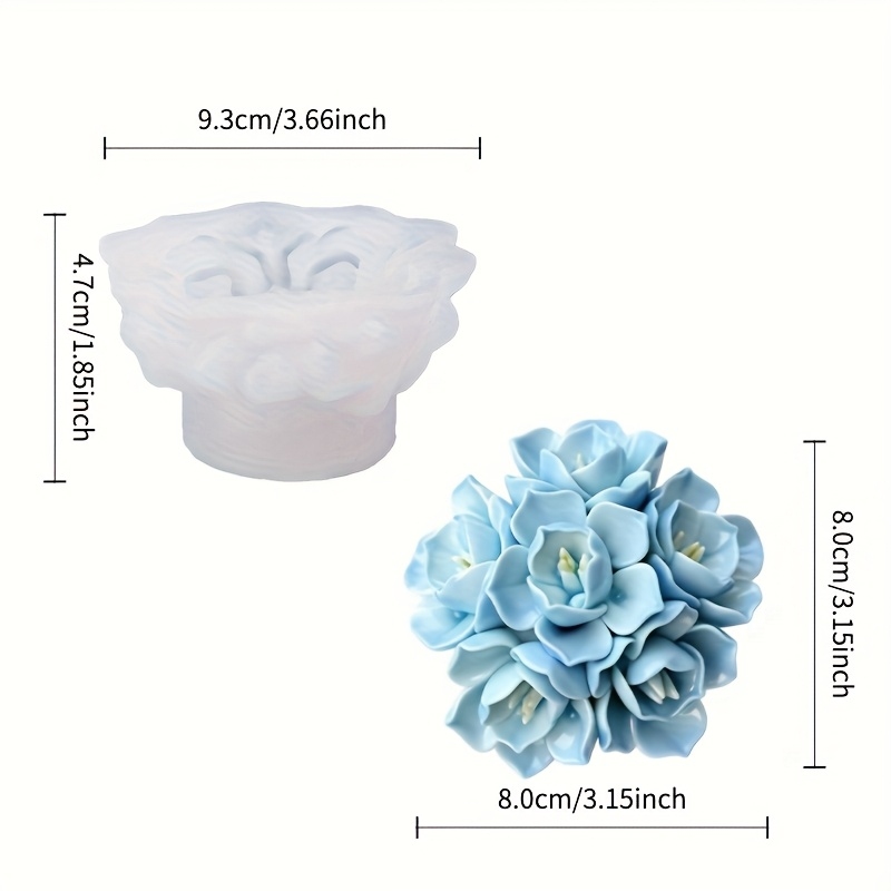 1 Hydrangea Candle Silicone Mo - огляд і ціна Soap Making Bar