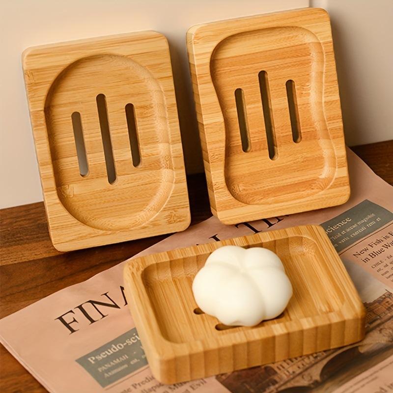 Natural Bamboo Soap Dish 1Pcs  - огляд і ціна Soap Dish Draining