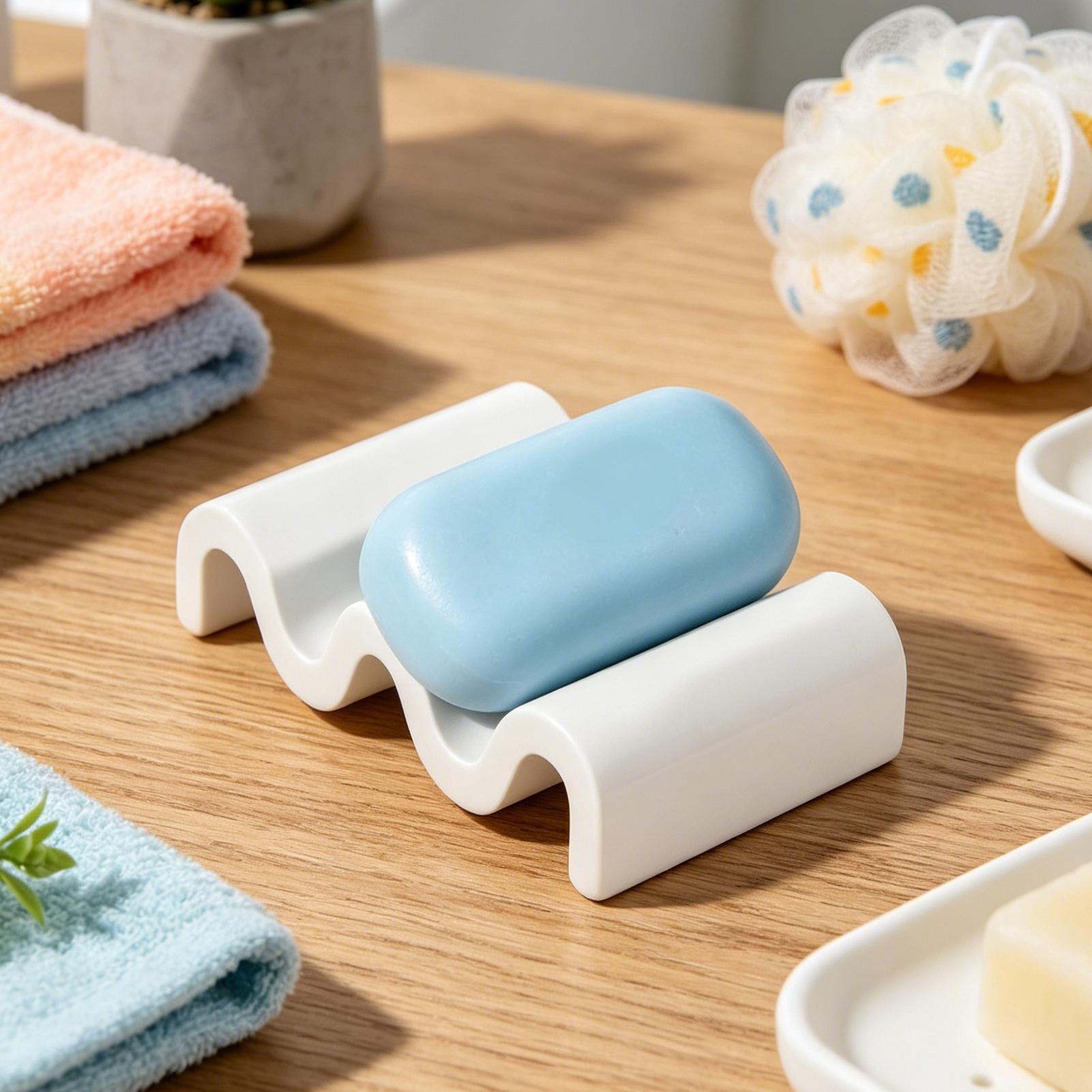 Silicone Soap Dish Wave Shape  - огляд і ціна Soap Dish Draining