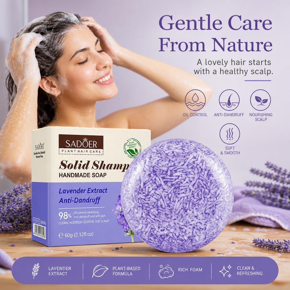 SADOER Lavender Hair Soap Soli - огляд і ціна Castor Oil Soap