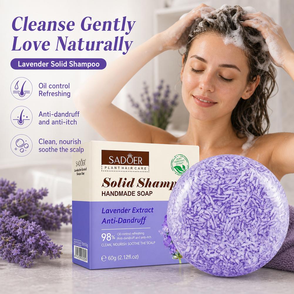 SADOER Lavender Hair Soap Soli - огляд і ціна Castor Oil Soap