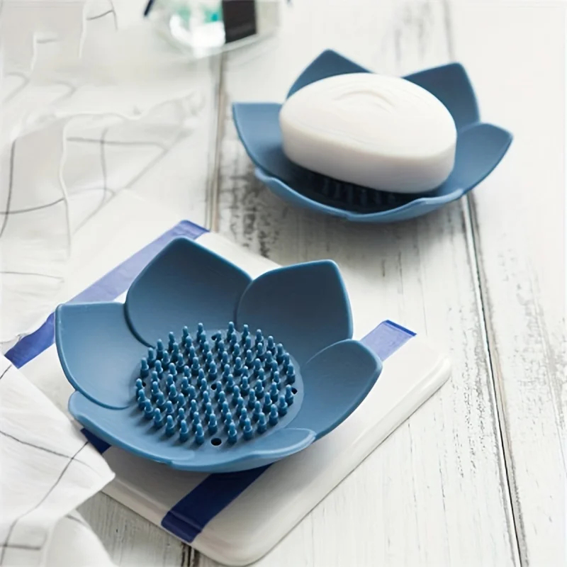 1pcs Bathroom Soap Box Lotus D - огляд і ціна Soap Dish Draining