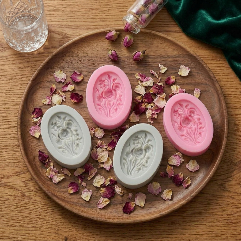 4 Silicone mold with flower sh - огляд і ціна Soap Making Bar
