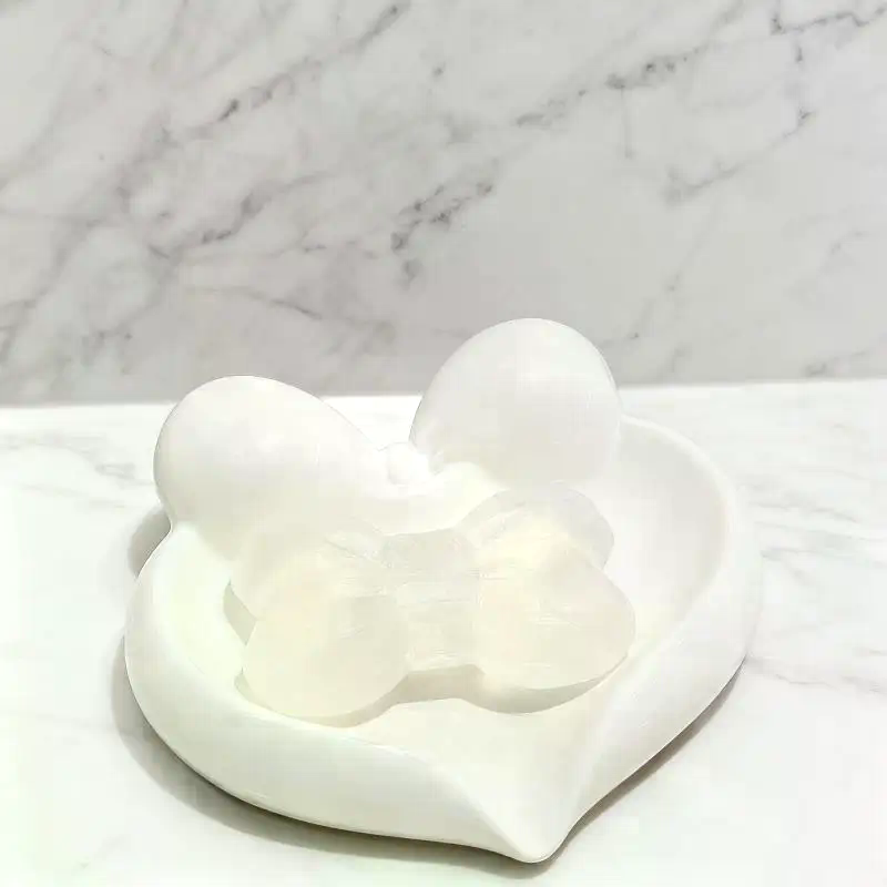 Cute Bow Heart Shaped Ceramic  - огляд і ціна Soap Dish Draining