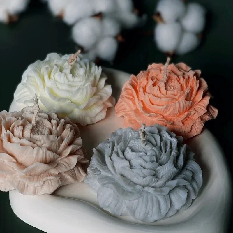 3D Peony Candle Silicone Mold  - огляд і ціна Soap Making Business